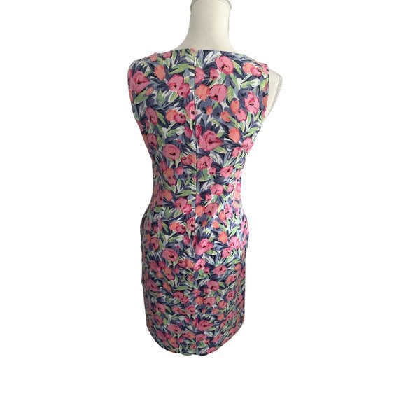 TALBOTS Spring Floral V Neck Dress Size 4 - Picture 7 of 9